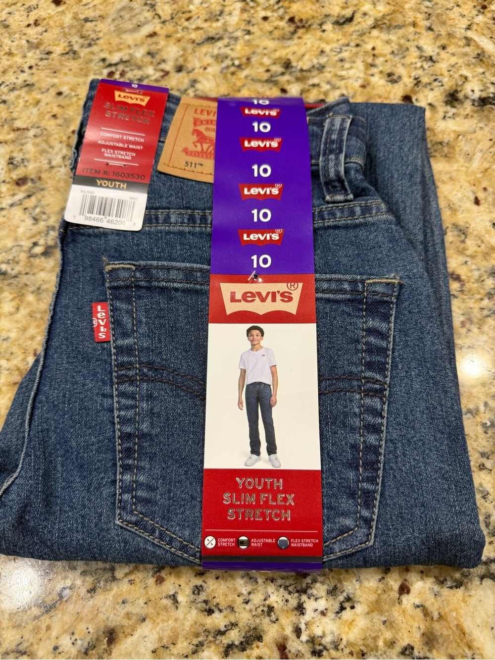 Levi's Youth Slim Flex Stretch Jeans - Indigo Blue